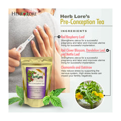 Organic Herbs in Herb Lore Preconception Tea - Organic Fertility Tea
