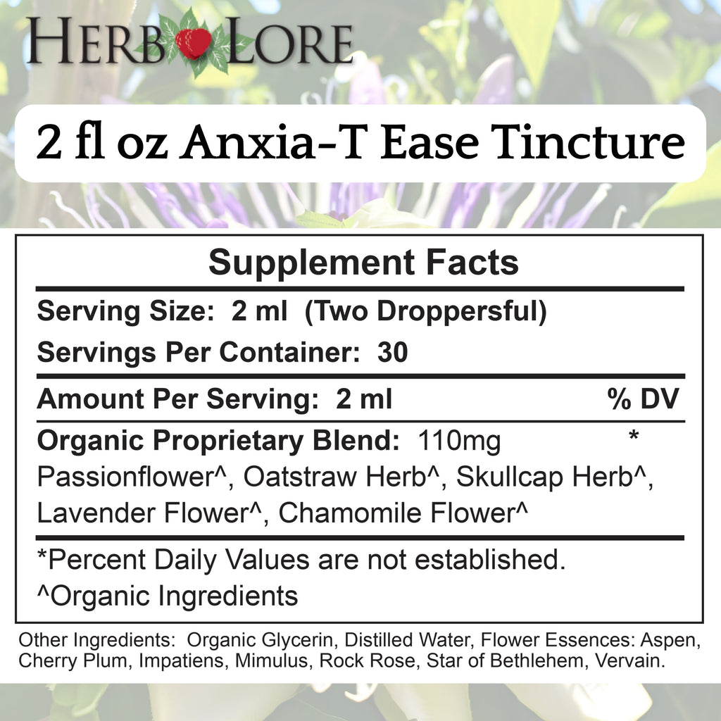 Anxia-T Ease Tincture – Herbal Mood & Relaxation Support with Passionflower, Lavender & Chamomile