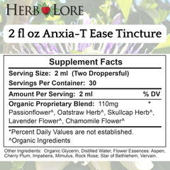Anxia-T Ease Tincture – Herbal Mood & Relaxation Support with Passionflower, Lavender & Chamomile