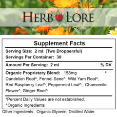 2 fl oz Ease the Quease Tincture Supplement Facts