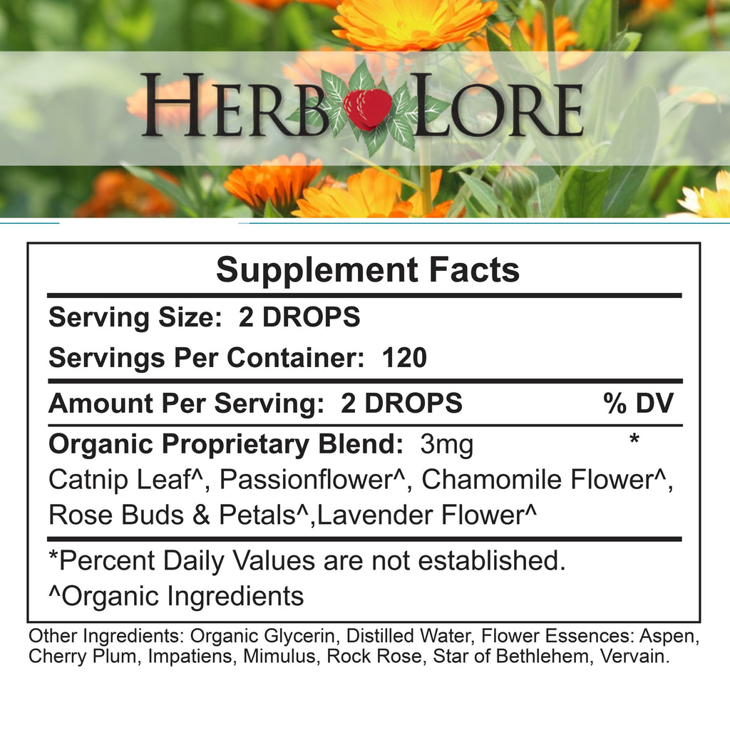 2 fl oz Herb Lore Teething Tincture Supplement Facts