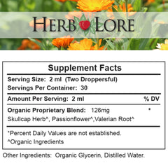 2 oz Goodnight Tincture Supplement Facts