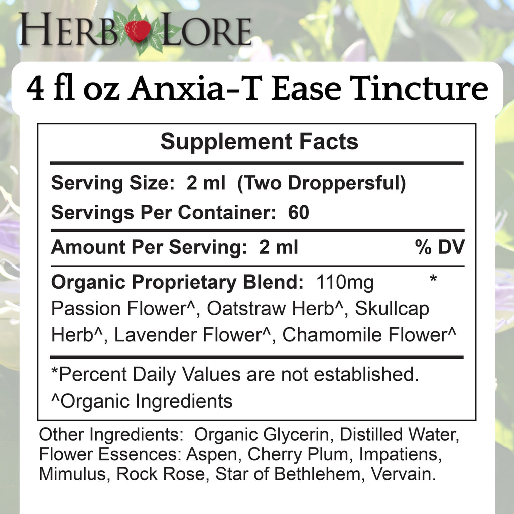 Anxia-T Ease Tincture – Herbal Mood & Relaxation Support with Passionflower, Lavender & Chamomile