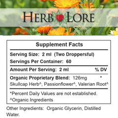 4 oz Goodnight Tincture - Supplement Facts