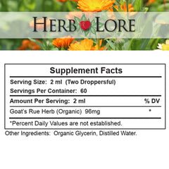 Herb Lore Organic Goat’s Rue Tincture