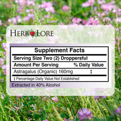 Astragalus Tincture Supplement Facts