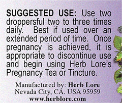 Herb Lore Organic Pre-Conception Fertility Tincture