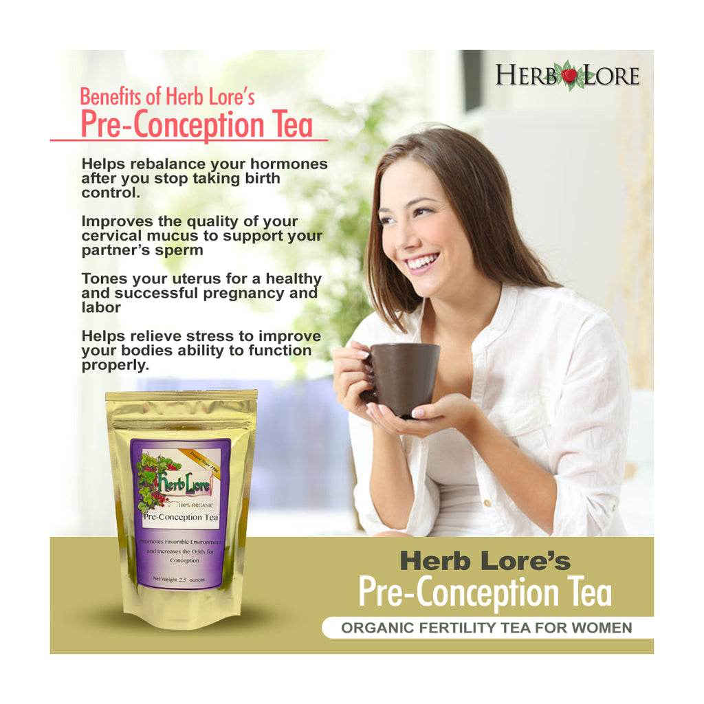 Benefits of Herb Lore Preconception Tea - Organic Fertility Tea