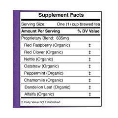 Herb Lore Preconception Tea Supplement Facts - Organic Fertility Tea
