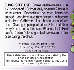 Herb Lore Organic Non-Alcohol Echinacea Tincture
