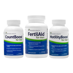 FertilAid for Men, CountBoost & MotilityBoost Male Fertility Bundle – 1 Month Supply