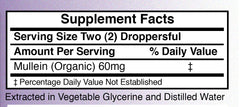 Organic Mullein Leaf Extract - Non-Alcohol