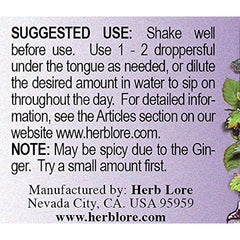 Organic Nausea Relief Tincture - Herb Lore
