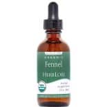 2 oz bottle of Herb Lore Organic Fennel Tincture – Alcohol-Free with green label and dropper cap