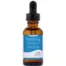 Amber glass bottle of 1 fl oz Herb Lore Teething Tincture with a dropper cap and blue and white label indicating alcohol-free formula