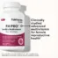 Bottle of FH PRO for Women Fertility Multivitamin with callout highlighting its clinically studied formula for female reproductive health