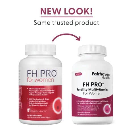 2024_FHH_ImageStack_FH.PROWOMEN.REV04_NEWLOOK FH PRO for Women shown with new and previous packaging, emphasizing same trusted formula in a fresh look