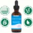 Quiet Cough Tincture bottle surrounded by Made in USA, Gluten Free, Non-GMO, and 100% Natural certification icons