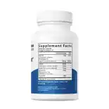 Right side of the MotilityBoost for Men bottle displaying full supplement facts panel with daily values and ingredients
