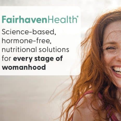 FH_A+_CycleHealth_600x450_1 Close-up of a smiling woman with text: Science-based, hormone-free nutritional solutions for every stage of womanhood.