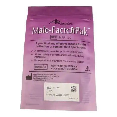 Male Factor Pak Semen Collection Condom
