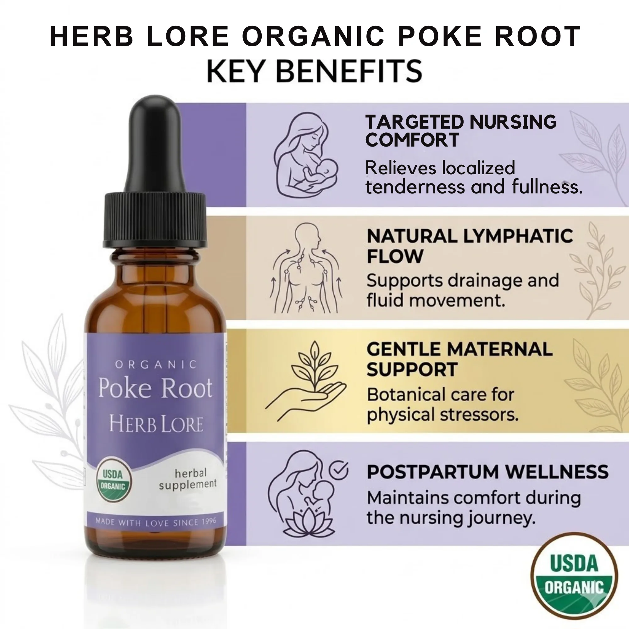 Benefits of Poke Root for Breastfeeding moms.