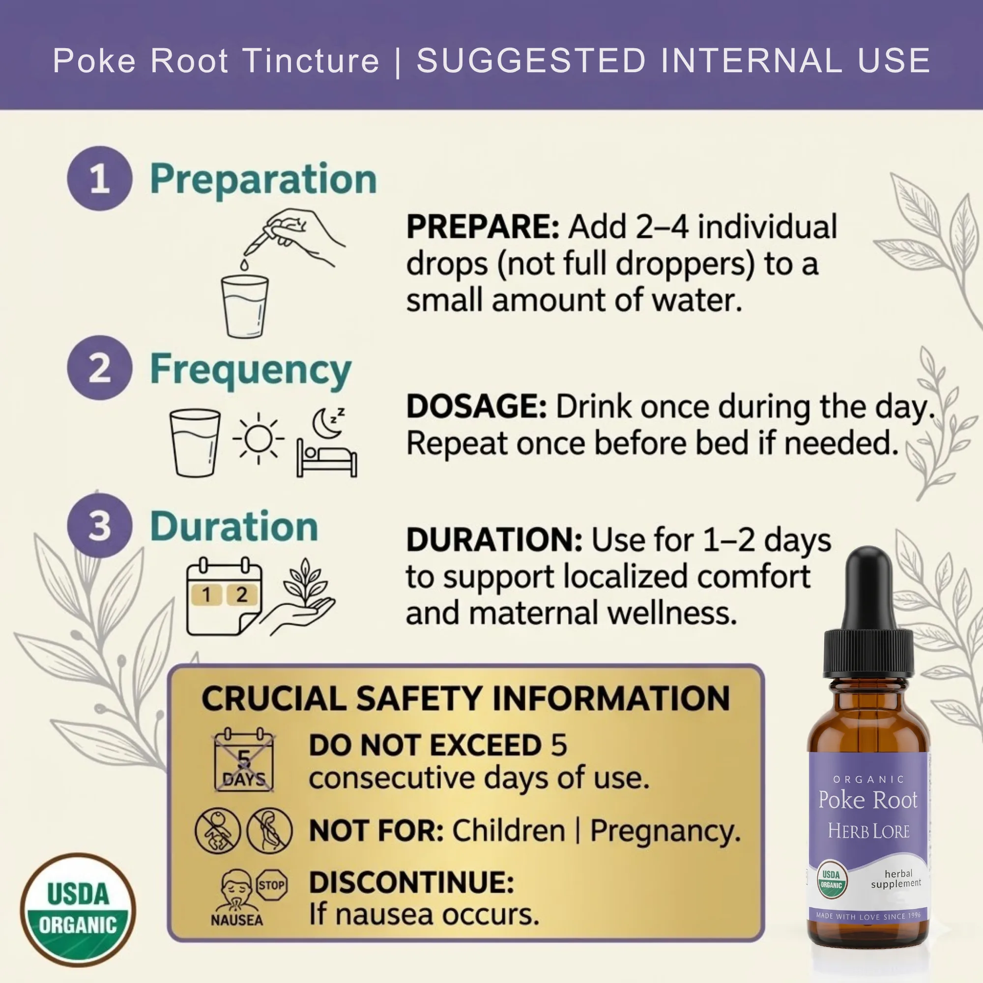 How to take Poke Root Tincture